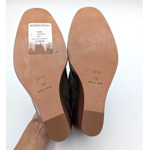 Joie Breana Wedge Mule Shoes Slip-On Almond Toe Women's" Olive Green Size US7B - Picture 8 of 12